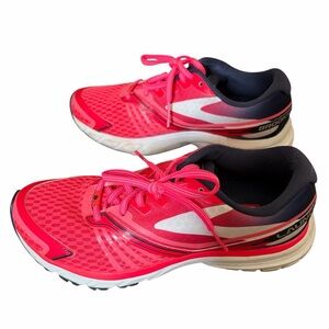 Brooks Launch 2 Pink Ombre Navy Blue Athletic Shoes 6.5 - Worn